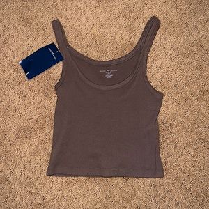 brown brandy melville crop top